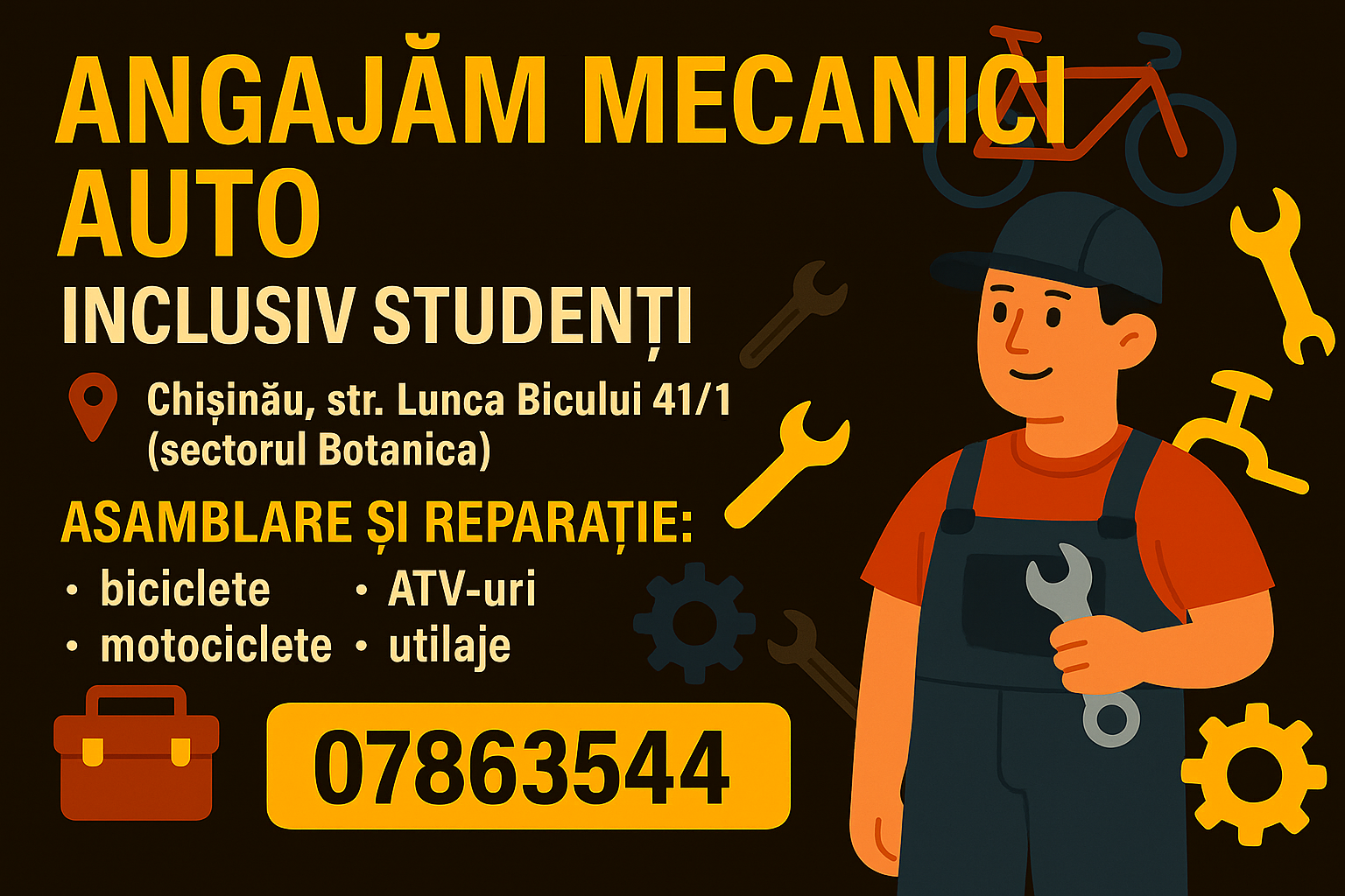 Angajăm mecanici Auto!